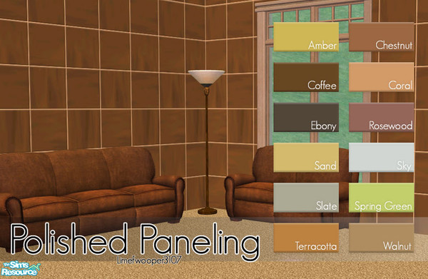 Sims 2 — Polished Paneling by Limefwooper — Neat wooden paneling. Enjoy!