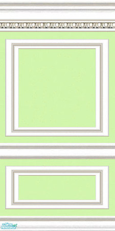 Sims 2 — jsf2CEFWGreenGrape by jsf — A new, white wood, Cottage style fully wainscotted moulding with egg and dart