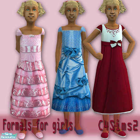 Sims 2 — Formals for girls by FaronDesign — 1 mesh and 3 recolours. Bumpmap enabled