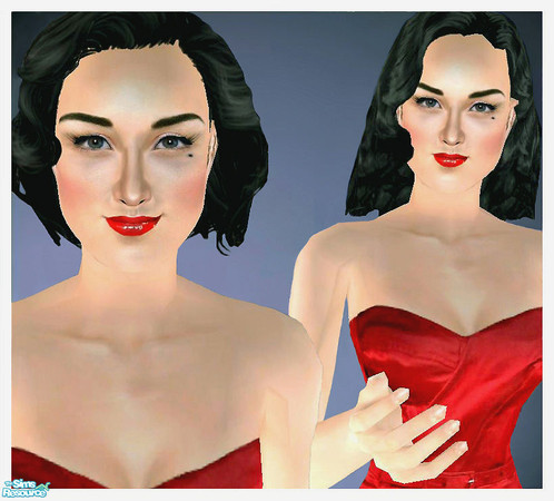 Sims 2 — Dita Von Teese by chemoule — My new version of the famous pin-up... Hair by Janna This sim is based on oepu