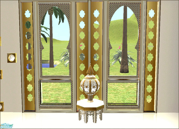 Sims 2 — Morjana windows and doors - glass stars by kibanahnah — this will recolor both window and arch