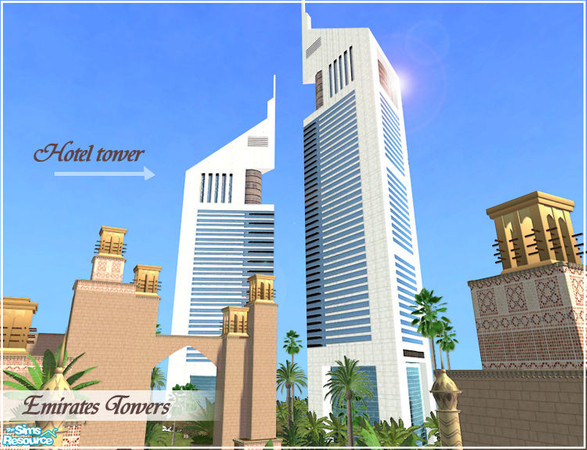 Sims 2 — Emirates Towers - Hotel Tower by senemm — A set of 5 famous and unique buildings from Dubai and Istanbul, the