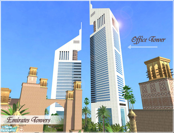 Sims 2 — Emirates Towers - Office Tower by senemm — A set of 5 famous and unique buildings from Dubai and Istanbul, the