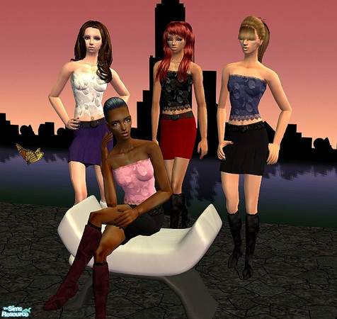 Sims 2 — Pop Princess Separates by SaeraMaples — You can mix and match these separate tops and bottoms for a look of your