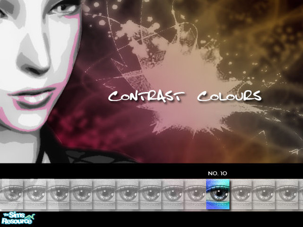 Sims 2 — Contrast Colours Eyeshadow - No. 10 by kyna987 — Individual contrasting eyeshadow colour. Have fun!