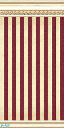 Sims 2 — jsf2PLERaspberrySheen by jsf — Gold sheen stripes coupled with stripes of raspberry red in ParkLane mouldings.