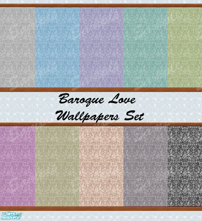 Sims 2 — Baroque Love collection by FrozenStarRo — Nothing looks better in a luxury home than these baroque wallpapers!