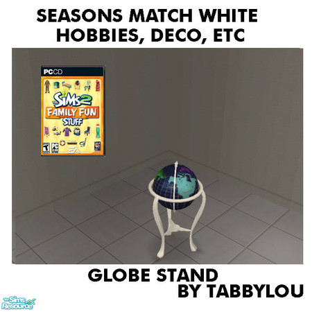 Sims 2 — TL - SM White HobbiesDecoEtc GlobeStand by TabbyLou — Globe L\'Empereur Stand Recolor of objects from the