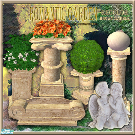 Sims 2 — S2S Romantic Garden Recolor - Brown Marble by sims2sisters — 