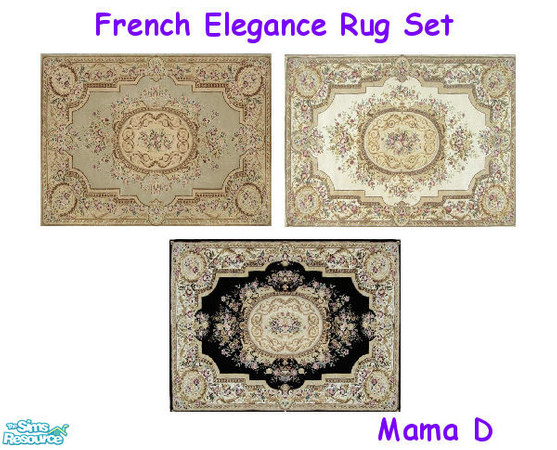 Sims 2 — Mama Ds French Elegance Rug Set by mamads32209 — A nice elegant rug set with a French feel to the design. In the