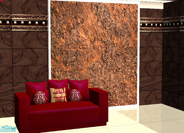 Sims 2 — ARMANI living room in red - 3 tiles painting by kibanahnah — a red recolor of my Armani mesh set.A full modern