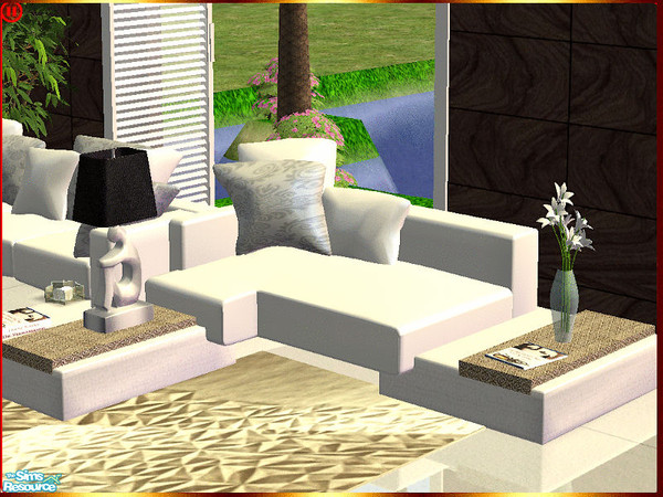 Sims 2 — White Living Room - Modular Chair by kibanahnah — new mesh!Enjoy!You can mix and match the color of the cushions