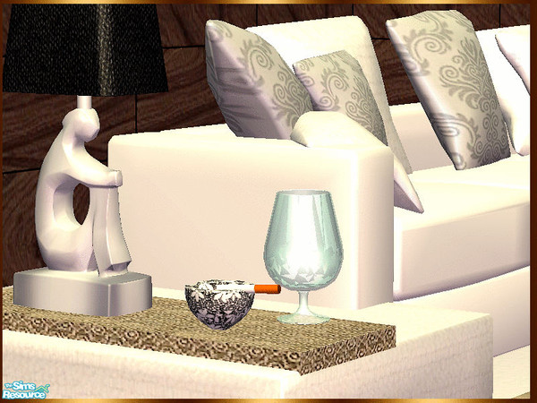 Sims 2 — White Living Room - glass and ashtray by kibanahnah — new mesh!Enjoy!