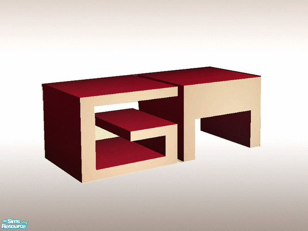 Sims 2 — ARMANI living room in red - giorgio metallic table  by kibanahnah — a red recolor of my Armani mesh set.A full