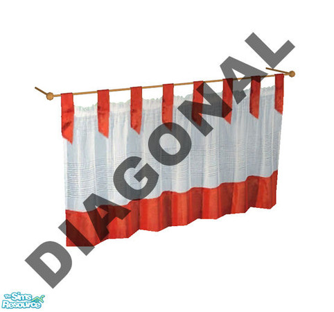 Sims 2 — SFH Kitchen - Curtain diagonal by Murano — Diagonal version of small rustic curtain.