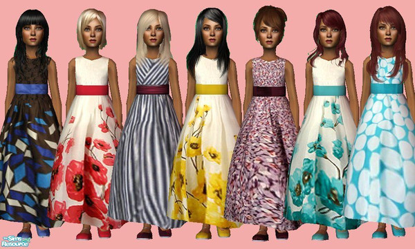 Sims 2 — Girls Formal by janicap — Formal dress for girls.