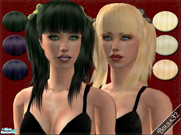 Sims 2 — Recolor XMSims085 by Birba32 — Alpha edit, retextured, hair color binned. All texture are made by me.