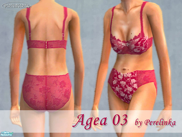 Sims 2 — Agea - 03 - raspberry by perelinka — Raspberry&pink undies for grandma.