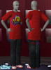 Sims 2 — Yums t-shirt - Evisu jeans - Nike shoes - red/purple by MrSiXeRs6 — Yums t-shirt - Evisu jeans - Nike shoes -