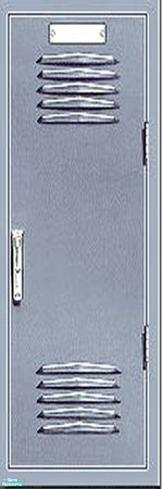 Sims 2 — Locker Walls Set 1  - Locker Steelblue by ~wyldchyld~ — Locker wallpaper in steel blue for your school, dorm, or