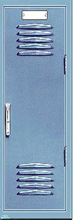 Sims 2 — Locker Walls Set 1  - Locker Sky Blue by ~wyldchyld~ — Locker wallpaper in sky blue for your school, dorm, or