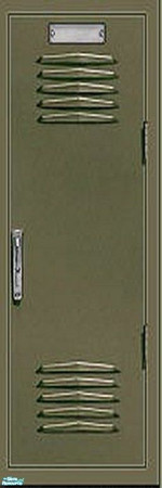 Sims 2 — Locker Wallpaper Set 2 - Olive by ~wyldchyld~ — Locker wallpaper in olive for your school, dorm, or gym.