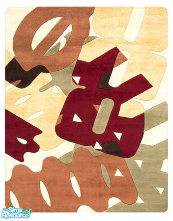 Sims 2 — Golden Glow Bold - Widgets by Degera — Fabulous modern style rug in shades of brown, red and gold that will