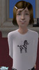 Sims 2 — Wild One: White Zebra Tee by purplestarz2006 — A simple white shirt with a zebra image for child girls.