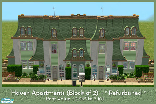 Sims 2 — Haven Apartments *NEWLY REFURBISHED* Please re-download, ta. by Virtual_Reality — This updated file replaces the