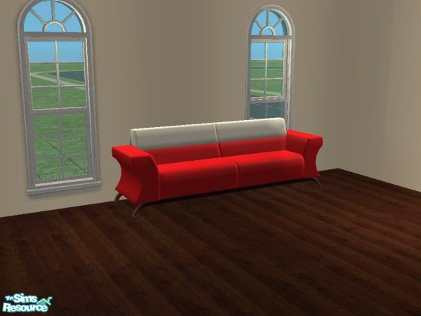 Sims 2 — Candy Coated Sofa Recolor Set #1 - Red & White by mightyfaithgirl — A Red and white recolor.
