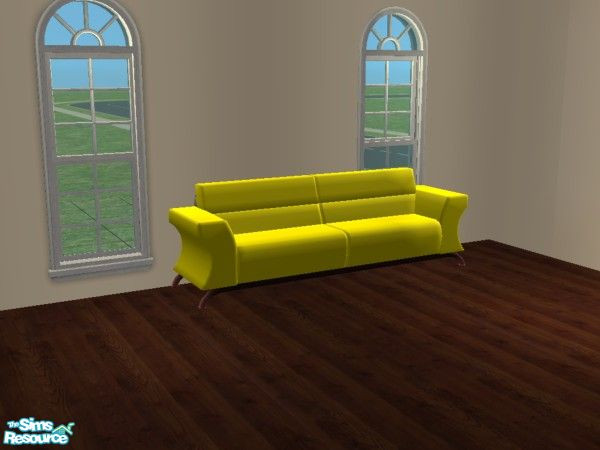 Sims 2 —  Candy Coated Sofa Recolor Set #2 - Yellow by mightyfaithgirl — A yellow recolor.