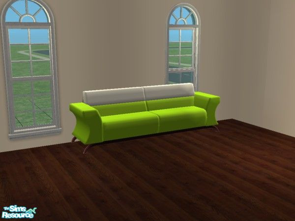 Sims 2 — Candy Coated Sofa Recolor Set #3 - Lime Green & White by mightyfaithgirl — A Lime Green and white recolor.