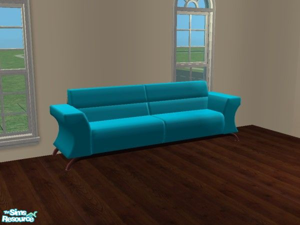 Sims 2 — Candy Coated Sofa Recolor Set #3 - Turquoise by mightyfaithgirl — A bright blue ( TURQUOISE) recolor.