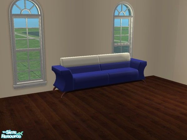 Sims 2 — Candy Coated Sofa Recolor Set #4 - Royal Blue & White by mightyfaithgirl — A royal blue and white recolor.