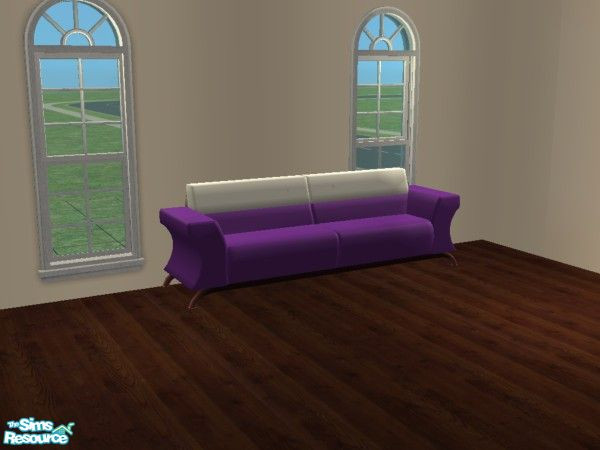 Sims 2 — Candy Coated Sofa Recolor Set #4 - Purple & White by mightyfaithgirl — A purple and white recolor.