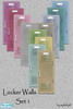 Sims 2 — Locker Walls Set 1  by ~wyldchyld~ — Set of 12 locker walls for your school, dorm, or gym. (Part 1 of 2 sets)