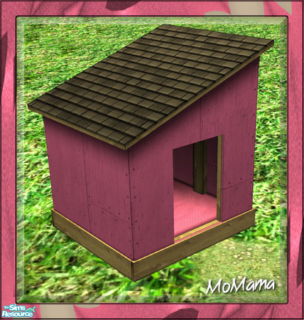 Sims 2 — NK Pink Pet Things - Pets Desire Pink by MoMama — A nice pink pet home with a dark shingled roof for added