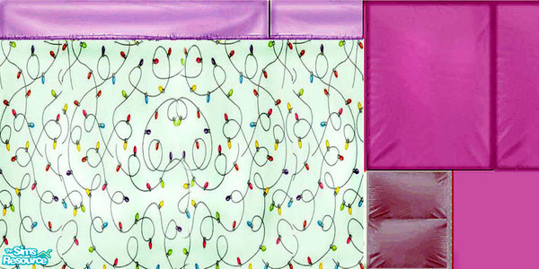 Sims 2 — openhouse Holiday Beddings - Openhouse Christmas Lights by openhousejack — christmas lights print beddings for