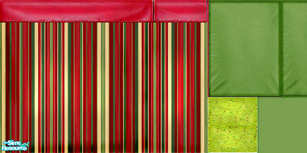 Sims 2 — openhouse Holiday Beddings - Openhouse Christmas Stripes by openhousejack — christmas color stripes beddings for