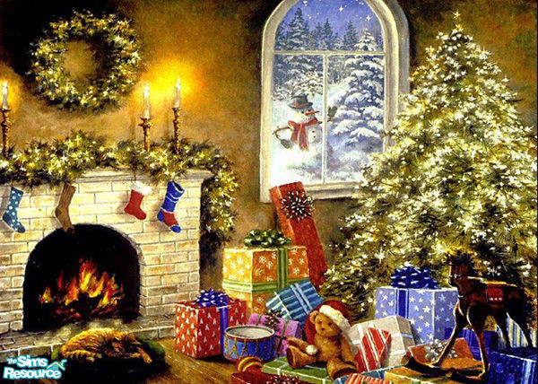 Sims 2 — Christmas3 by kissme87 — Christmas paiting. Recolor of Nightlife paiting . Size of the paiting is 732x468 and