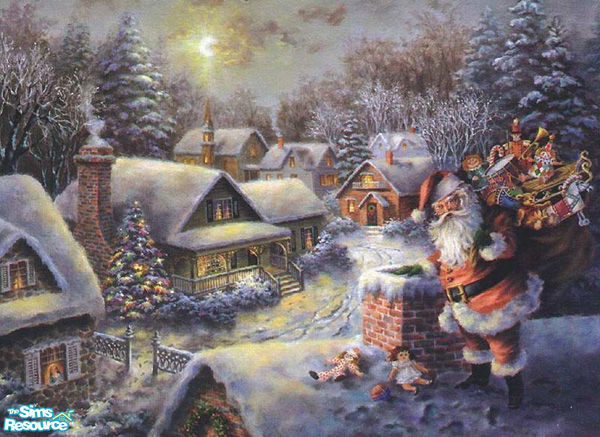 Sims 2 — Christmas Paiting by kissme87 — Christmas paiting. Recolor of Nightlife paiting . Size of the paiting is 732x468