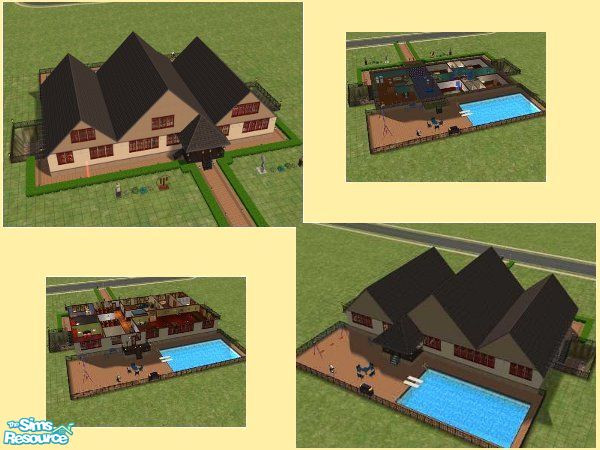 Sims 2 — Adams Estate Furnished by Tricross — This is the furnished version of my generations house. Base game