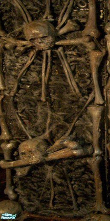 Sims 2 — bone wall 2 by apemassie — the other half of the bone wall