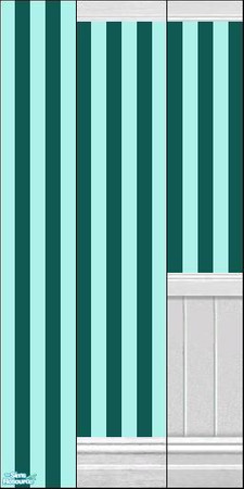 Sims 2 — Deep Jade Wallpaper Collection I by HollyChappell — Beautiful, clean, striped wallpaper for the modern Sim home.