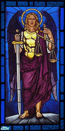 Sims 2 — Stained Glass Wall Set - 13e by Daislia — A set of 11 beautiful stained glass wallpaper, religionary style B,