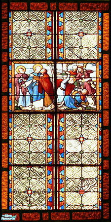 Sims 2 — Stained Glass Wall Set - 10a by Daislia — A set of 11 beautiful stained glass wallpaper, religionary style B,