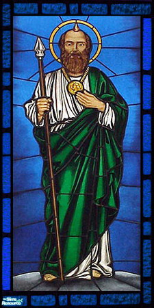 Sims 2 — Stained Glass Wall Set - 13c by Daislia — A set of 11 beautiful stained glass wallpaper, religionary style B,