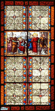 Sims 2 — Stained Glass Wall Set - 10b by Daislia — A set of 11 beautiful stained glass wallpaper, religionary style B,