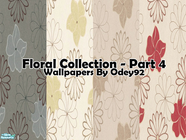 Sims 2 — The Floral Collection - Part 4 by Odey92 — This beautiful seamless set is part 4 of my floral collection. Enjoy!