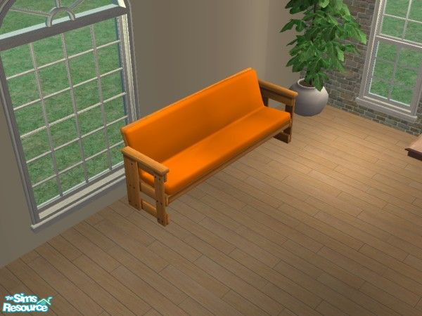 Sims 2 — MFG Futon Fantasy recolor Set #1 - Orange by mightyfaithgirl — Orange cushion recolor